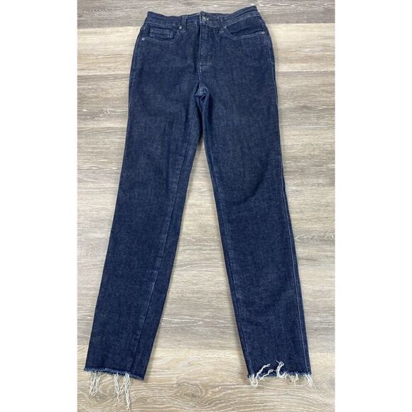 Judy Blue Skinny Fit Jeans Raw Hem Medium Wash Women's Size 5/27 - Picture 1 of 11